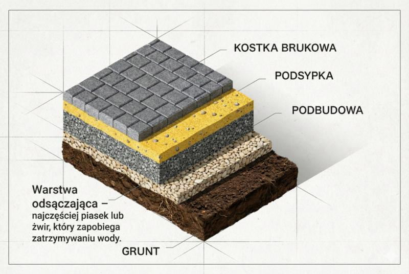 Grubość podbudowy pod kostkę